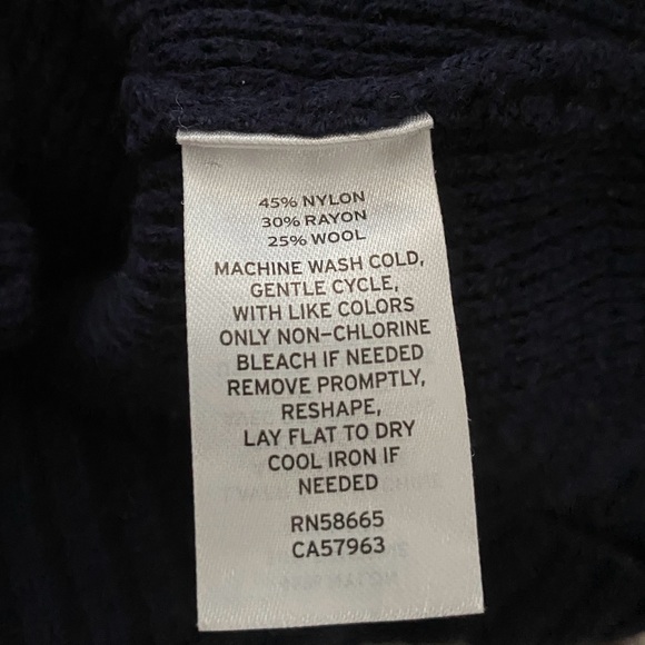 Blue Calibrate Wool Blend Zip-Up Sweater – Size Small - Picture 8 of 8